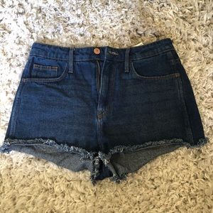 HM high waisted jean shorts.
